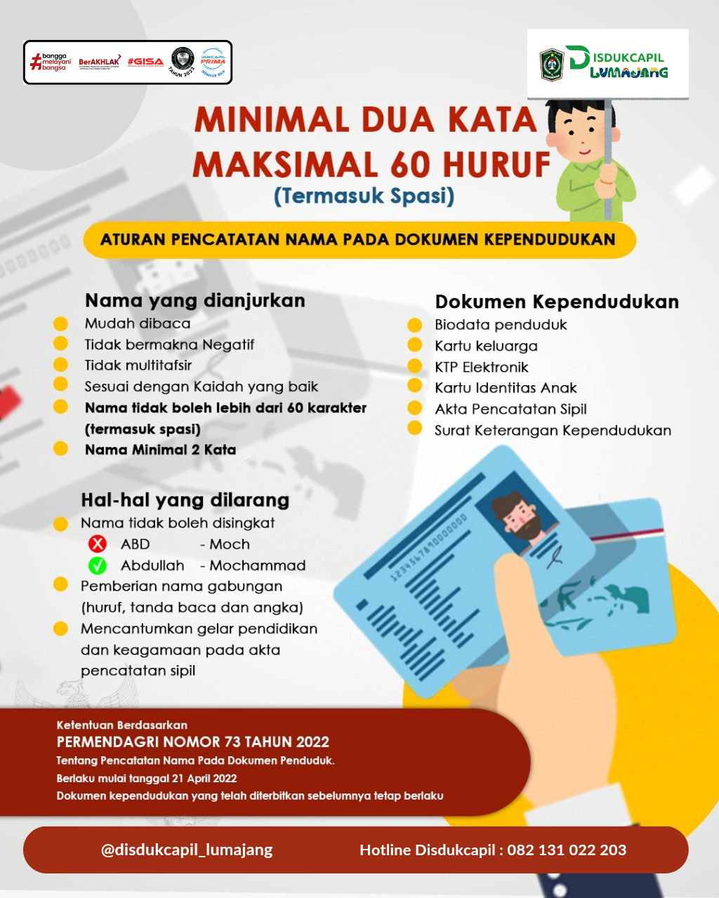 Ayo Beri Nama Anak Sesuai Permendagri Nomor 73 Tahun 2022 