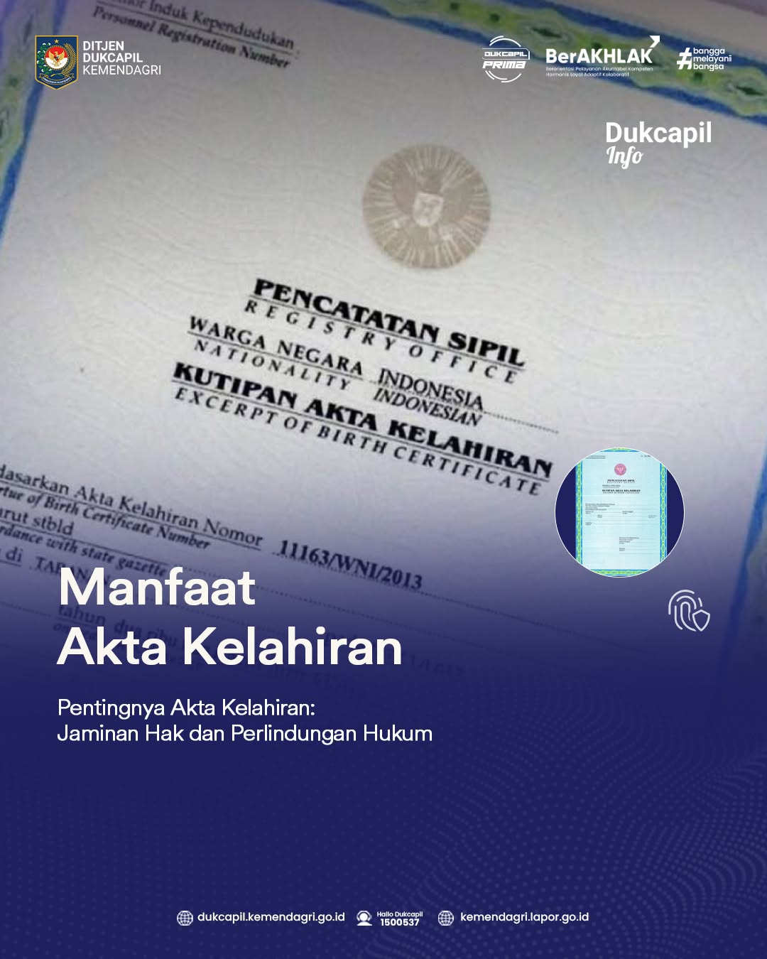 Manfaat Memiliki Akta Kelahiran