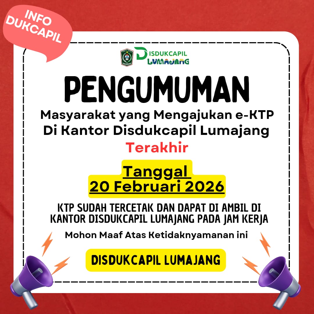 PENGUMUMAN PENGAMBILAN e-KTP 